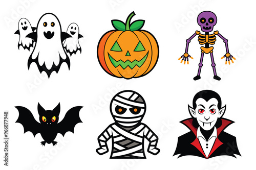 set of halloween icons