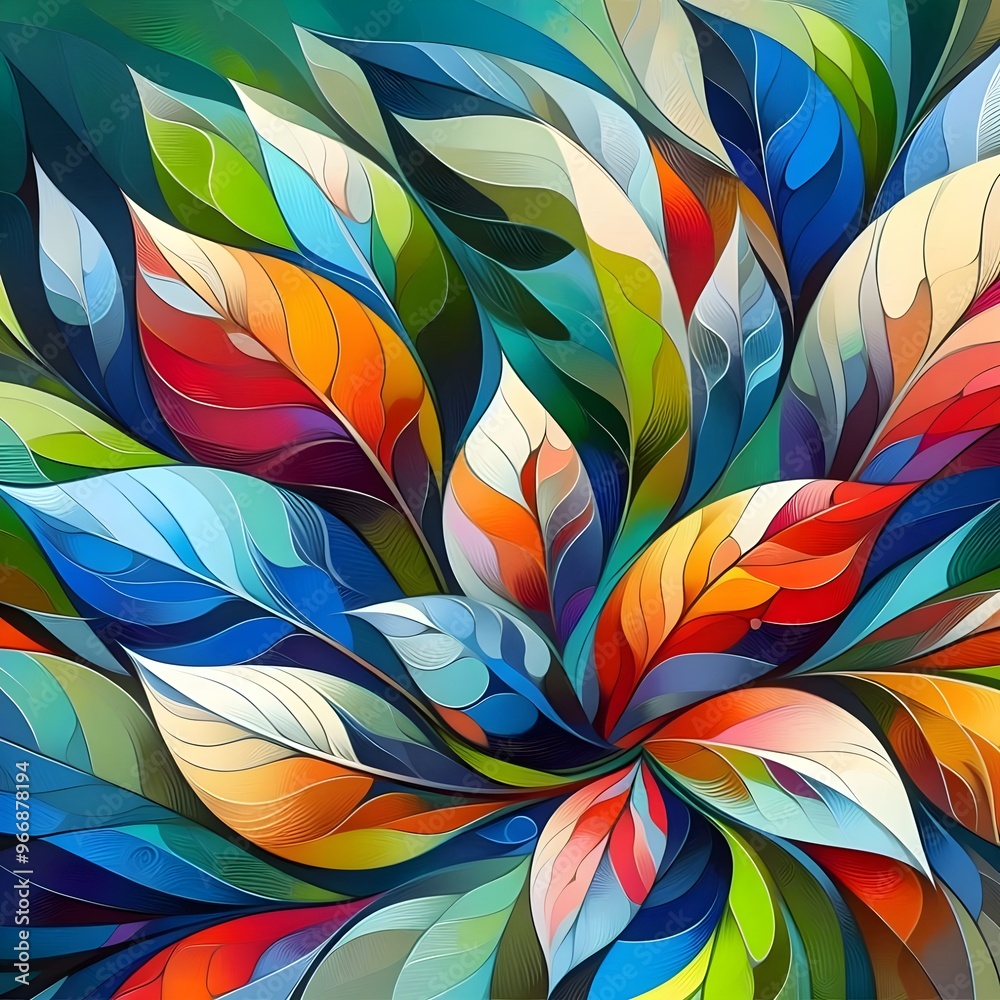 Abstract background with colored leaves Abstract background with colored leaves