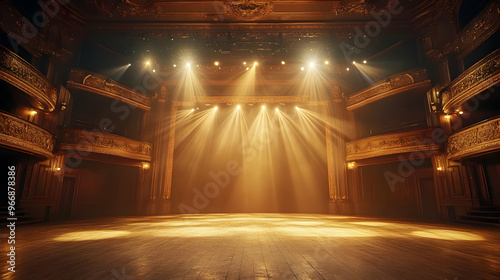 A beautifully lit theater s...