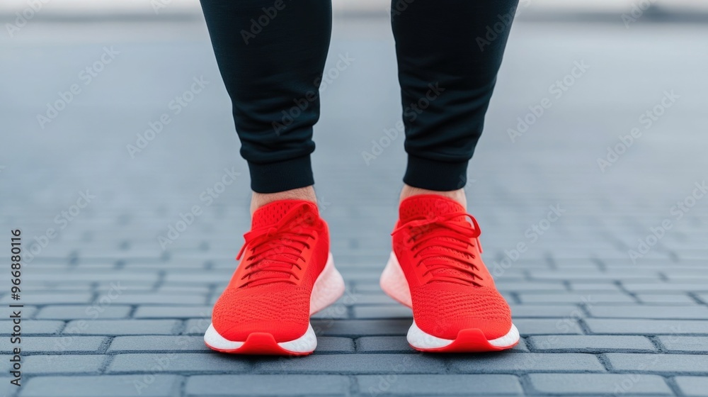 Man receiving real time biomechanical analysis and feedback on his running form through a smart shoe app connected to his mobile device enabling data driven performance optimization Man receiving real time biomechanical analysis and feedback on his running form through a smart shoe app connected to his mobile device enabling data driven performance optimization