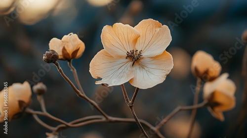 A close-up of delicate, lig...
