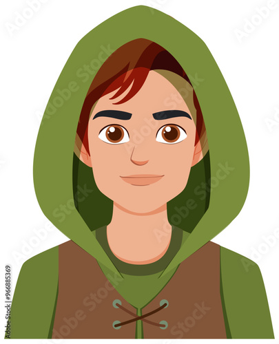Young Elf in Green Hood
