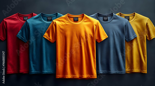 A collection of colorful t-...