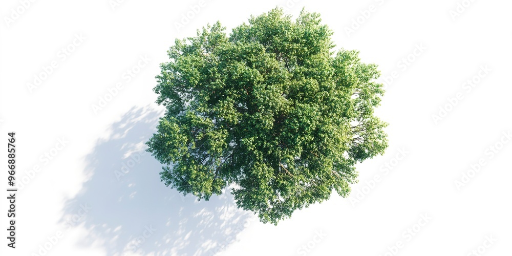 top view tree on white plain background isolate aerial view big tree on white floor with clean shadow top view tree on white plain background isolate aerial view big tree on white floor with clean shadow