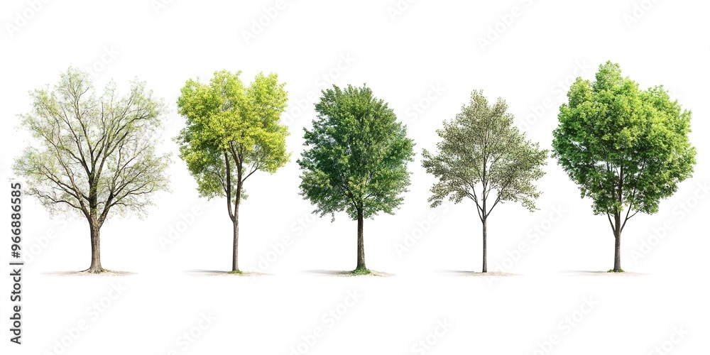 Collection of trees isolated on white background Collection of trees isolated on white background