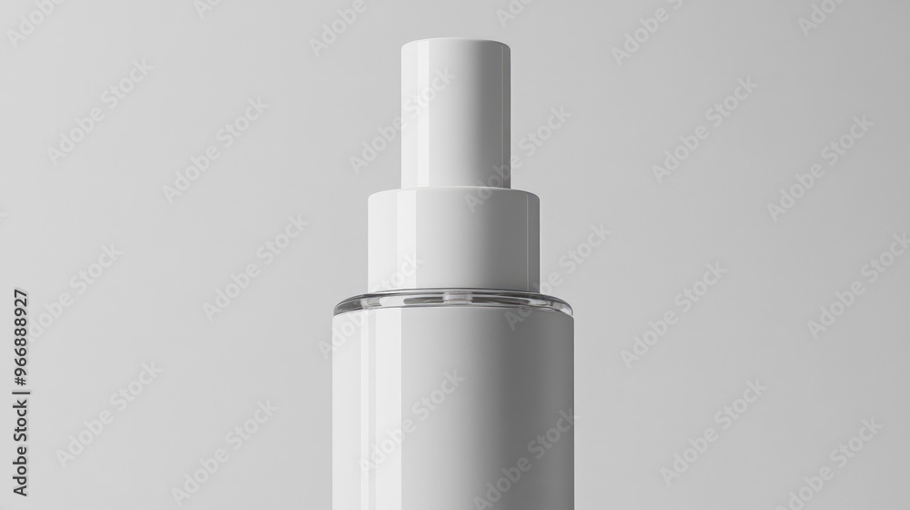 Close-up of a skincare product bottle with sleek lines, no branding, centered focus on the packaging, no people. Close-up of a skincare product bottle with sleek lines, no branding, centered focus on the packaging, no people.