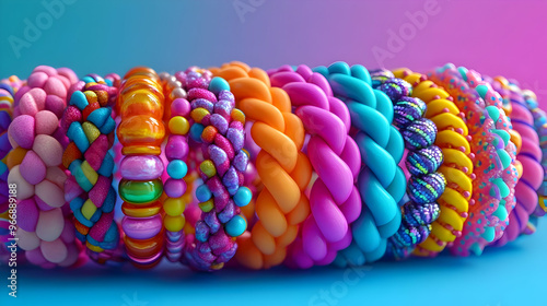 A colorful array of rubber ...