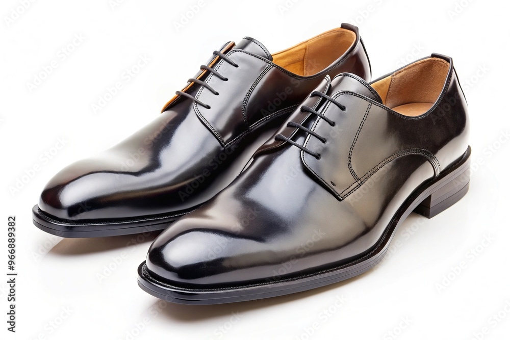 sleek black leather shoes with symmetrical design sleek black leather shoes with symmetrical design