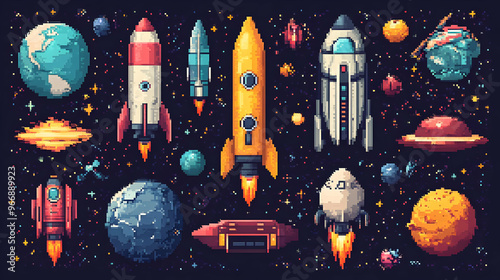 A colorful pixel art depict...