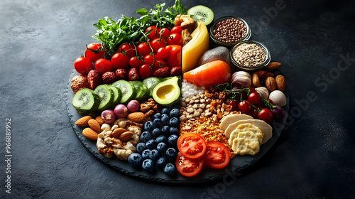 A colorful platter of assor...