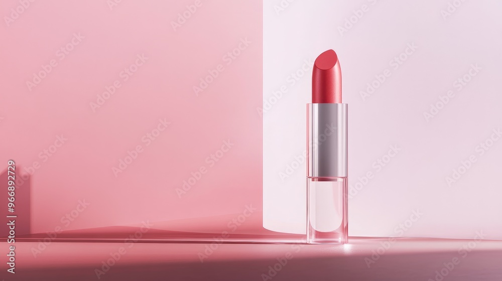 Detailed shot of a minimalist lipstick tube, no branding, clear focal point on the elegant design, no people. Detailed shot of a minimalist lipstick tube, no branding, clear focal point on the elegant design, no people.