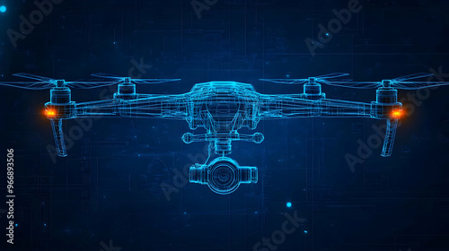 A digital blueprint of a dr...