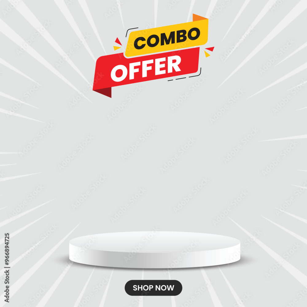 Family Offer Posts Combo Offer Social Media post with podium, Special Offer and ...