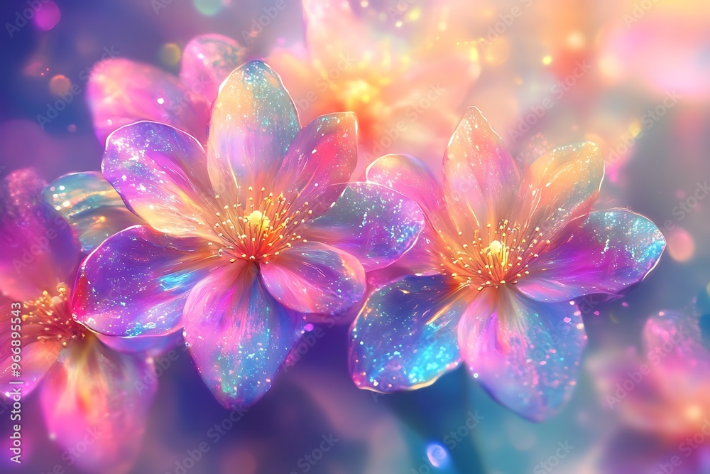 Crystal flower background Crystal flower background