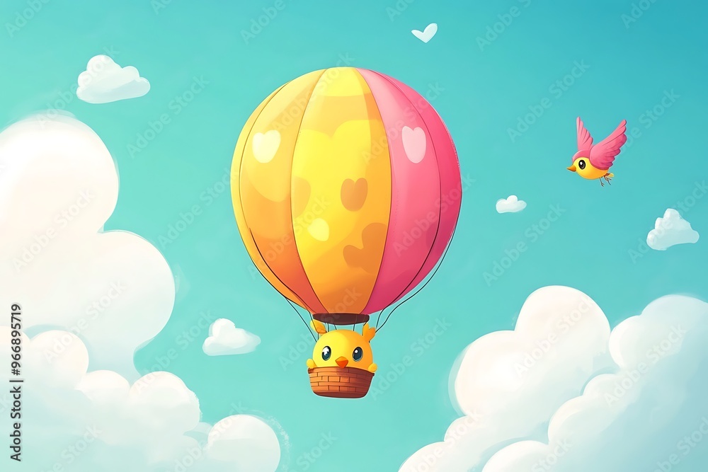 Fototapeta premium hot air balloon in sky