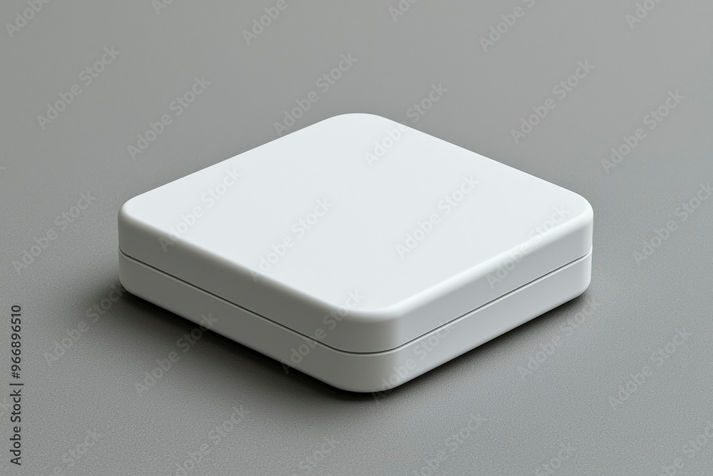 White Square Box on Gray Surface White Square Box on Gray Surface