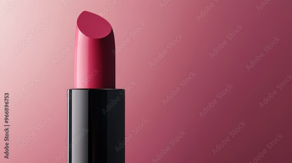 Lipstick packaging with a minimalist, chic design, no logo, centered focus on the tube, no people, blurred background. Lipstick packaging with a minimalist, chic design, no logo, centered focus on the tube, no people, blurred background.