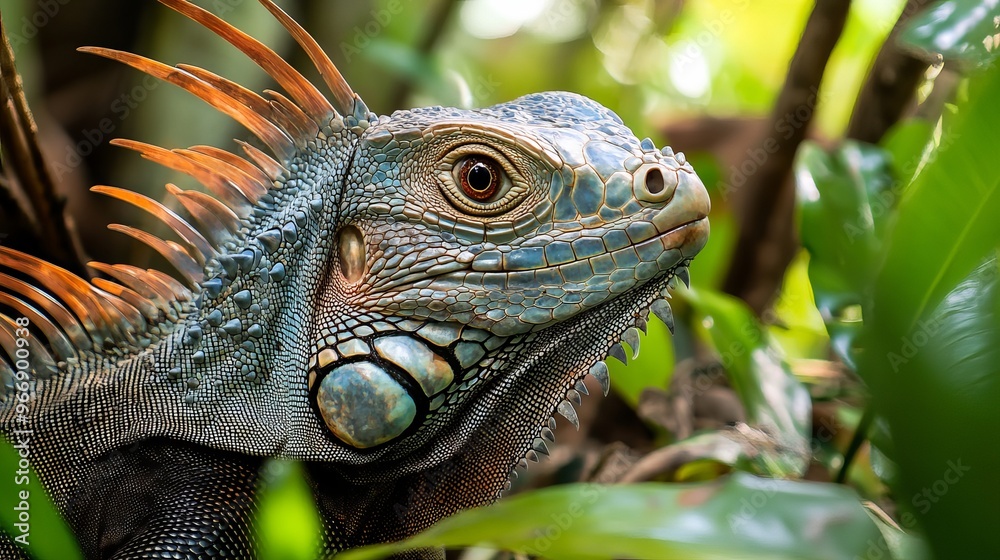 Iguana in its natural habitat Iguana in its natural habitat