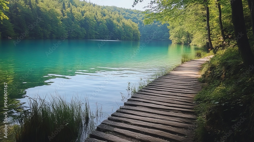 Lake in Plitvice Lakes National Park, Croatia Lake in Plitvice Lakes National Park, Croatia