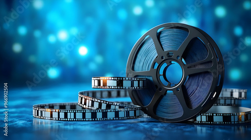 A film reel with film strip...