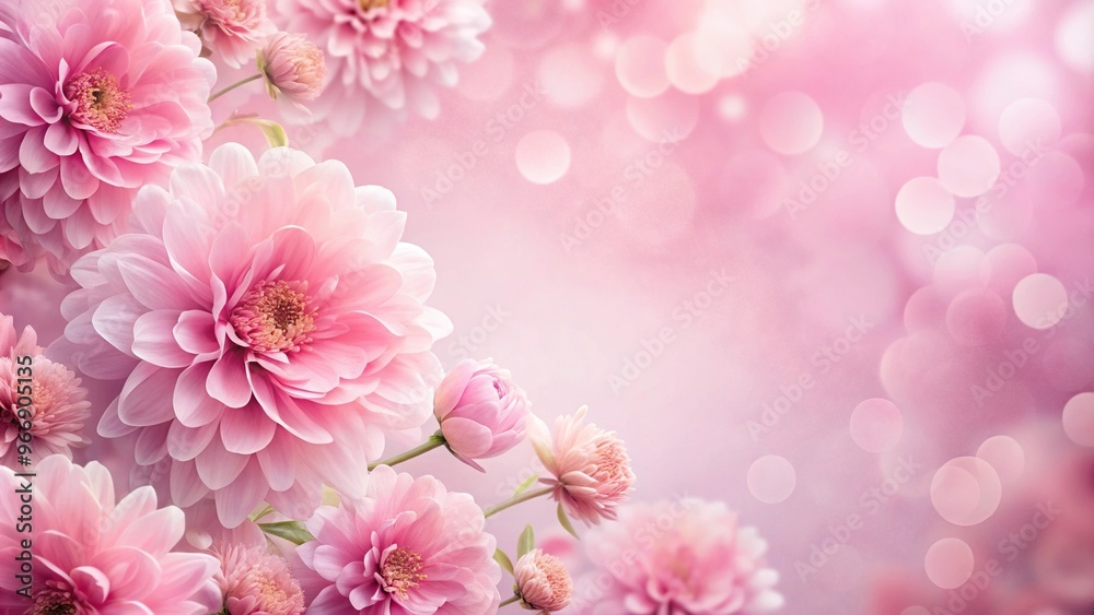 Soft pastel pink flowers with blurred background for romantic design Soft pastel pink flowers with blurred background for romantic design