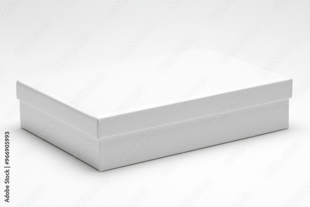 White Rectangular Cardboard Box on White Background White Rectangular Cardboard Box on White Background