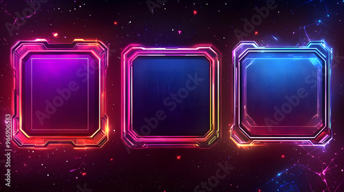 A futuristic graphic featur...