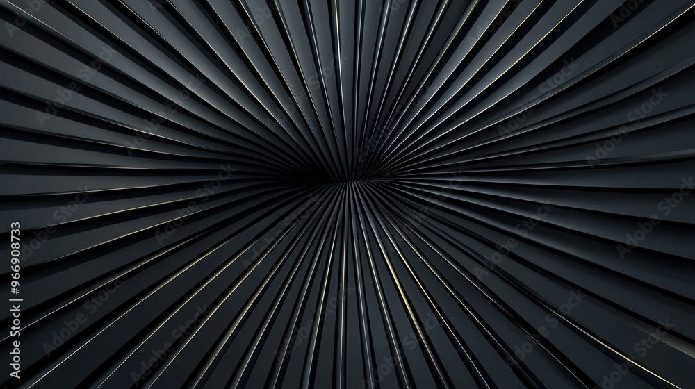 Obraz premium Abstract Black and Gold Radial Lines Geometric Background