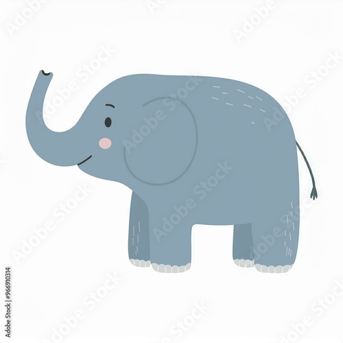 elephant illustration isolated on white