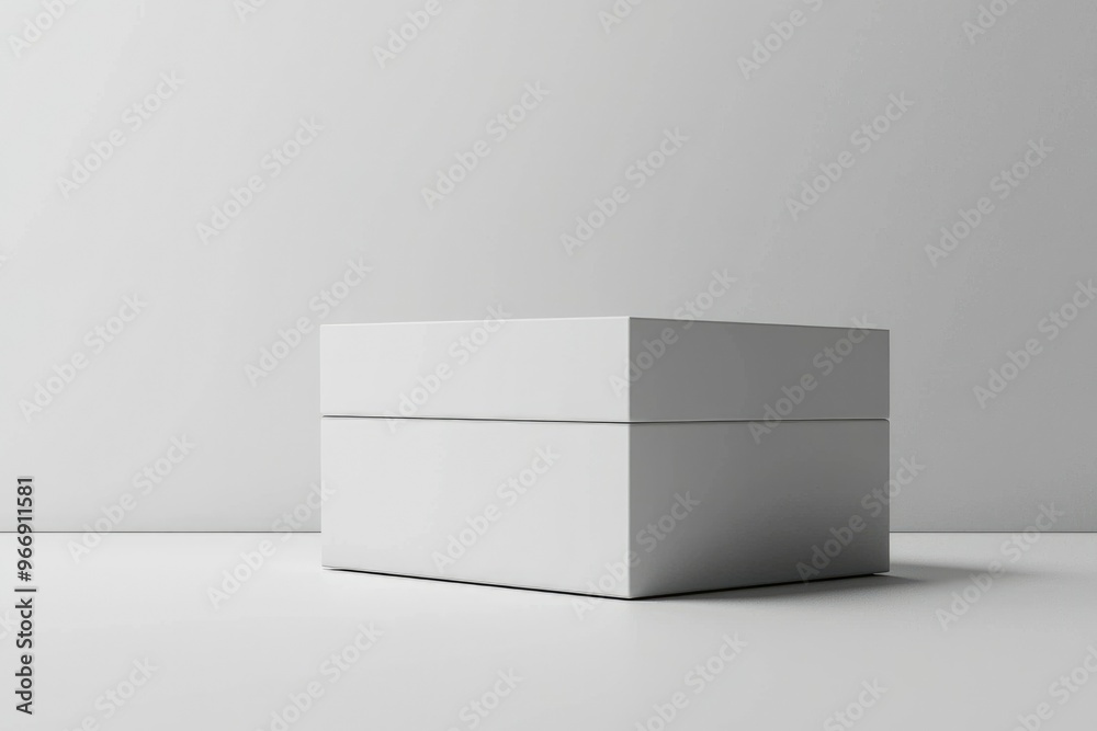 White Rectangular Box on a White Surface White Rectangular Box on a White Surface