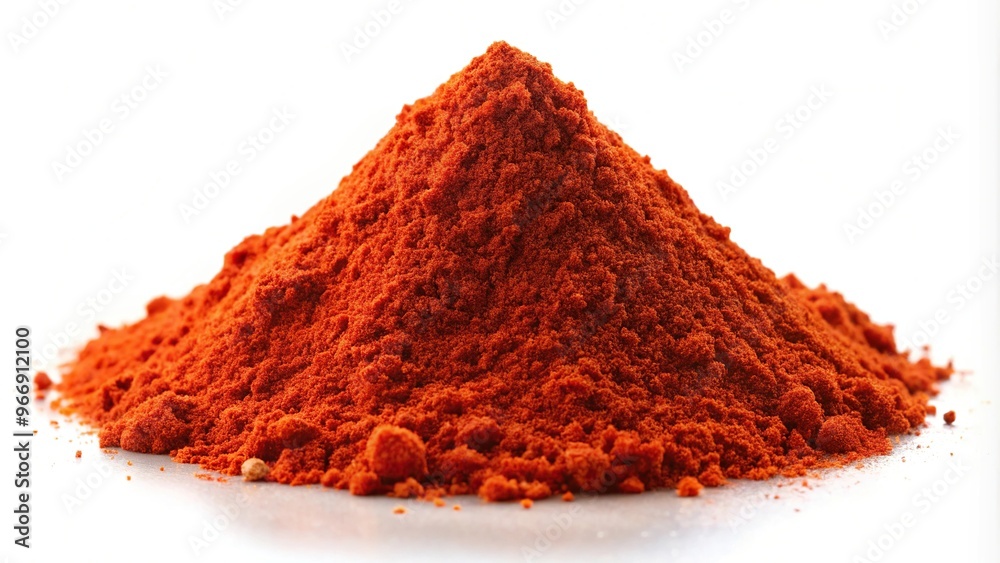 Spice Red Chilli Powder With White Background Low Angle Spice Red Chilli Powder With White Background Low Angle