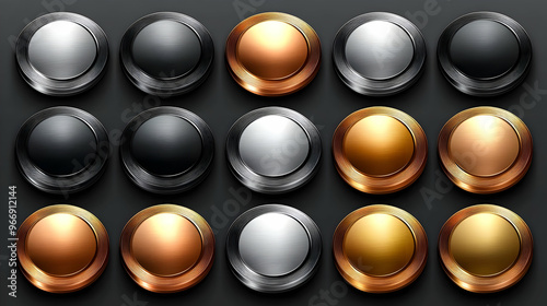 A grid of circular buttons ...