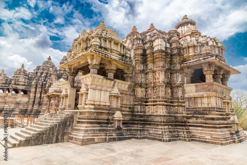Devi jagadambi temple in khajuraho the group of monuments of hindu and jain temples in chhatarpur district, madhya pradesh, India.Unesco world heritage site.