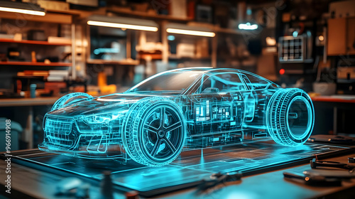 A holographic car model dis...
