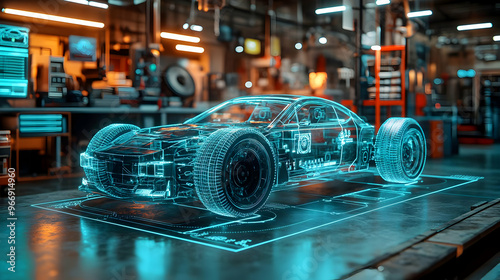 A holographic car model dis...