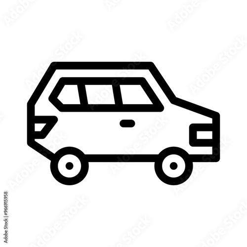 sport utility vehicle line icon