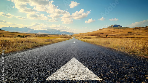 A long, straight road stret...