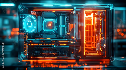 A modern computer case show...