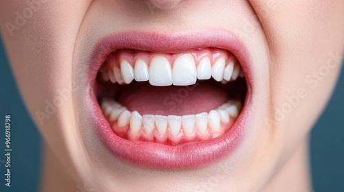 Intense closeup shot of clenched jaw muscles and teeth showing physical tension and strain from stress or intense emotion Dramatic powerful facial expression with aggressive masculine energy