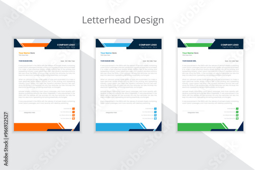 Modern and professional letterhead design template .