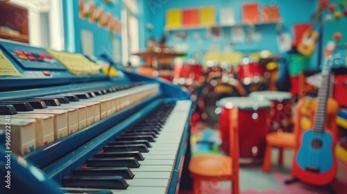 Wallpaper Mural Music Room: A room featuring instruments like pianos and drums, where students learn music theory and enhance their skills in playing various instruments.
 Torontodigital.ca