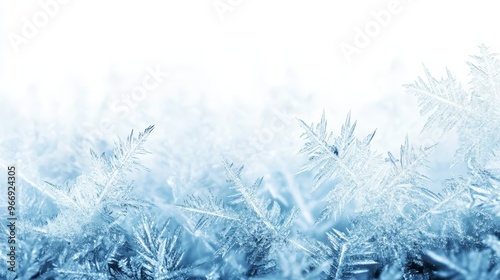 Abstract Blue Ice Crystals Macro Winter Pattern Background