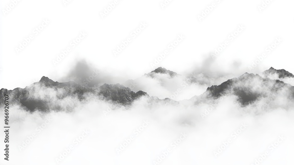 Mountain Peaks Covered in Clouds Mountain Peaks Covered in Clouds