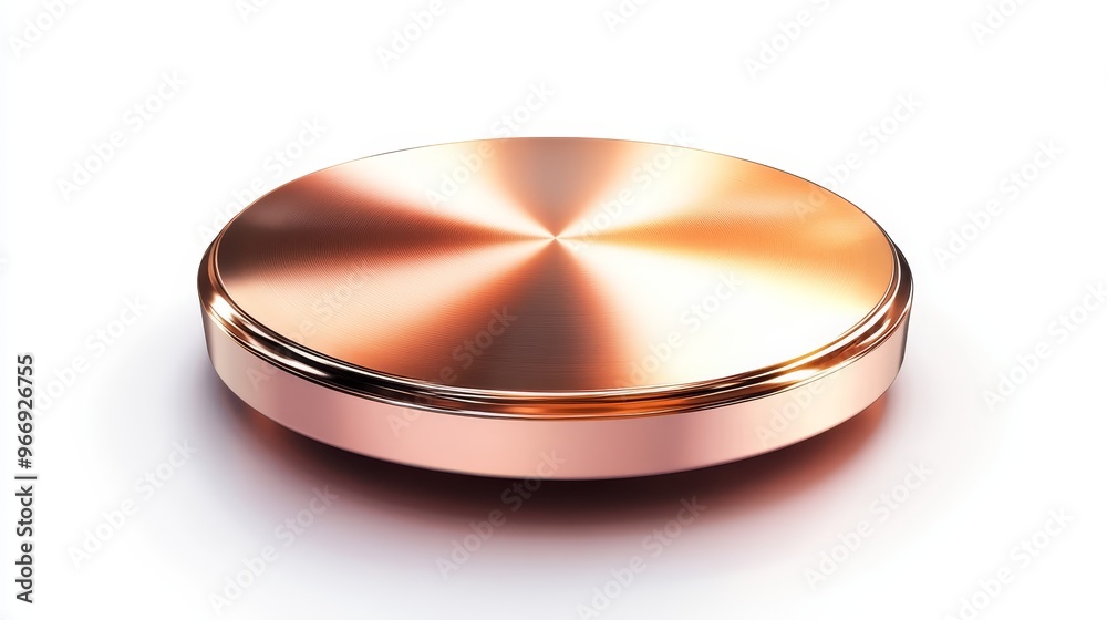 Rose Gold Round Pedestal Mockup Rose Gold Round Pedestal Mockup