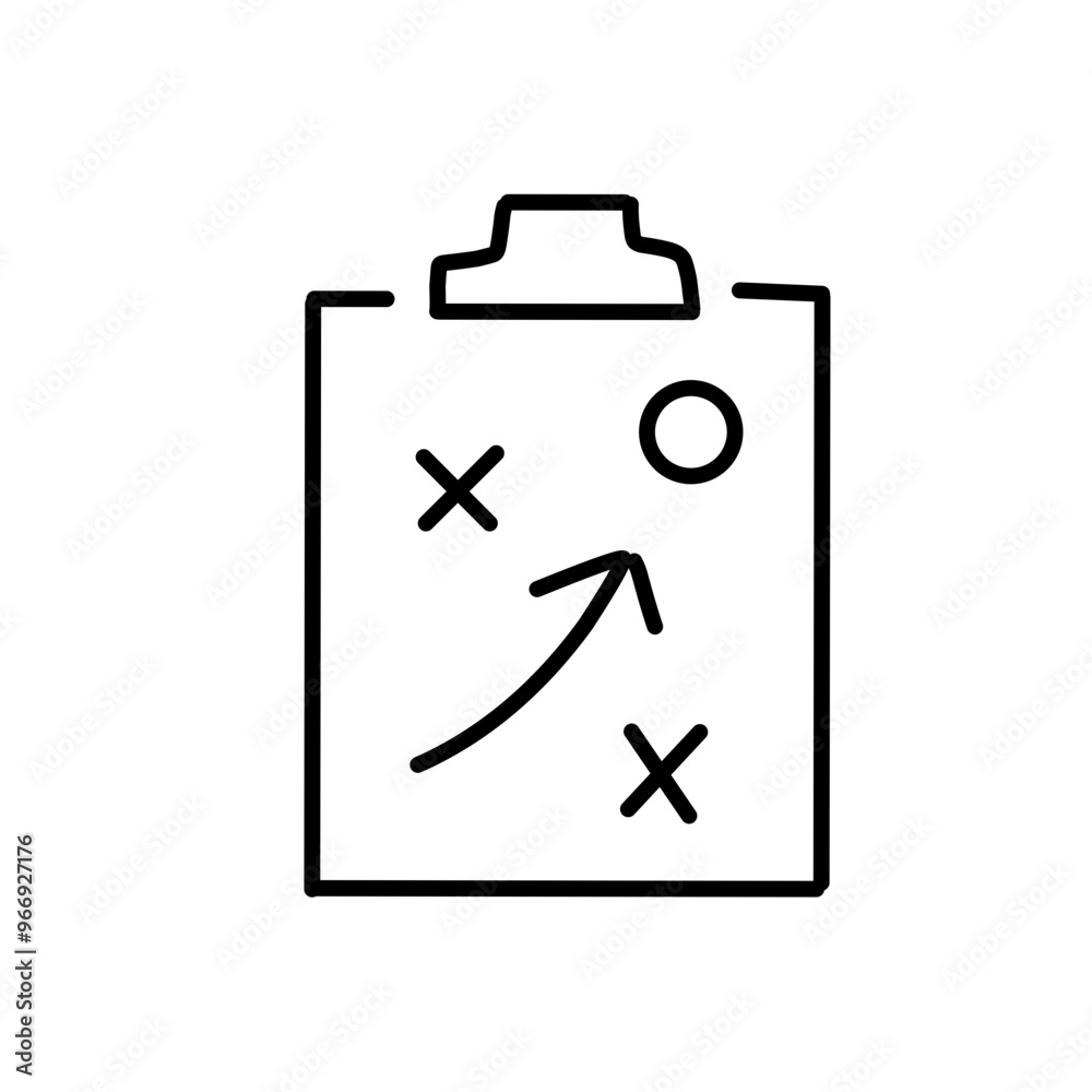 Line stroke set of clipboard icons Line stroke set of clipboard icons