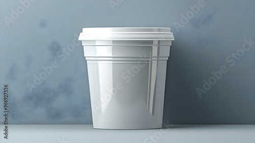 A plain white plastic conta...