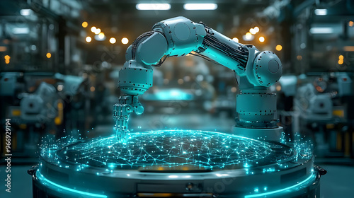 A robotic arm manipulating ...