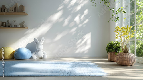 A serene indoor space with ...