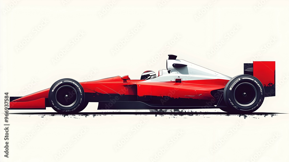 A sleek, stylized race car in red, showcasing aerodynamic design and racing aesthetics. A sleek, stylized race car in red, showcasing aerodynamic design and racing aesthetics.