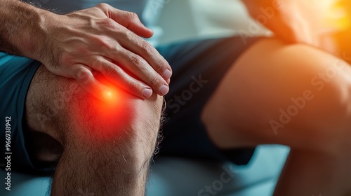 A person feeling the back of their neck